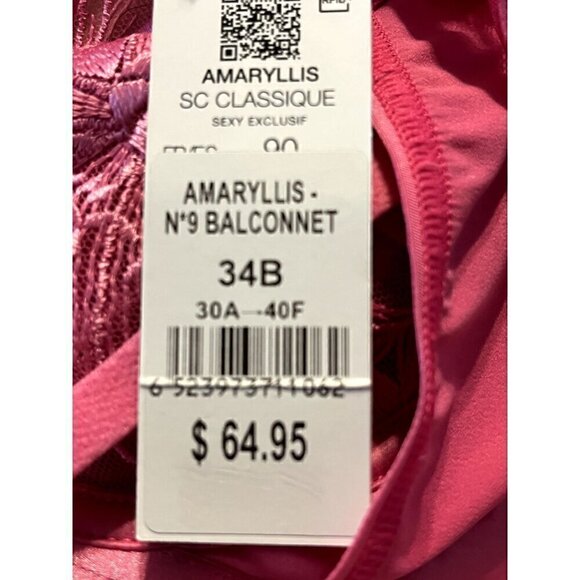 Etam 34B Pink Fuchsia Amaryllis No 9 Balconnet Bra - Picture 5 of 6